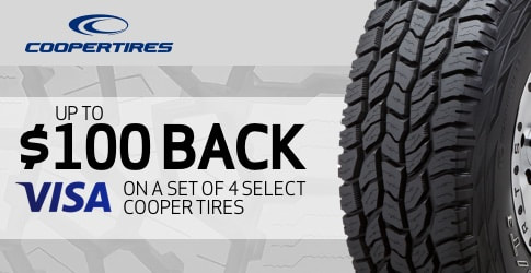 $100 back on Cooper All-Terrain Tires for October 2018