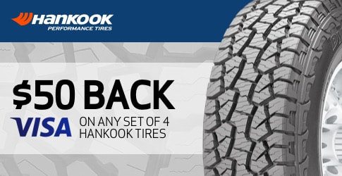 $50 back on the Hankook Dyapro AT-M all-terrain tire for October 2018