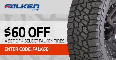 $60 off Falken All-Terrain Tires - February 2019