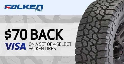 $70 back on Falken All-Terrain Tires for September 2018