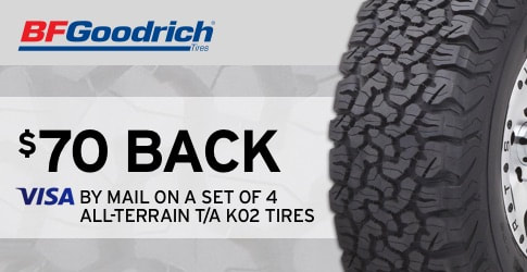 $70 back on the BF Goodrich All-Terrain T/A KO2 (August 2018)