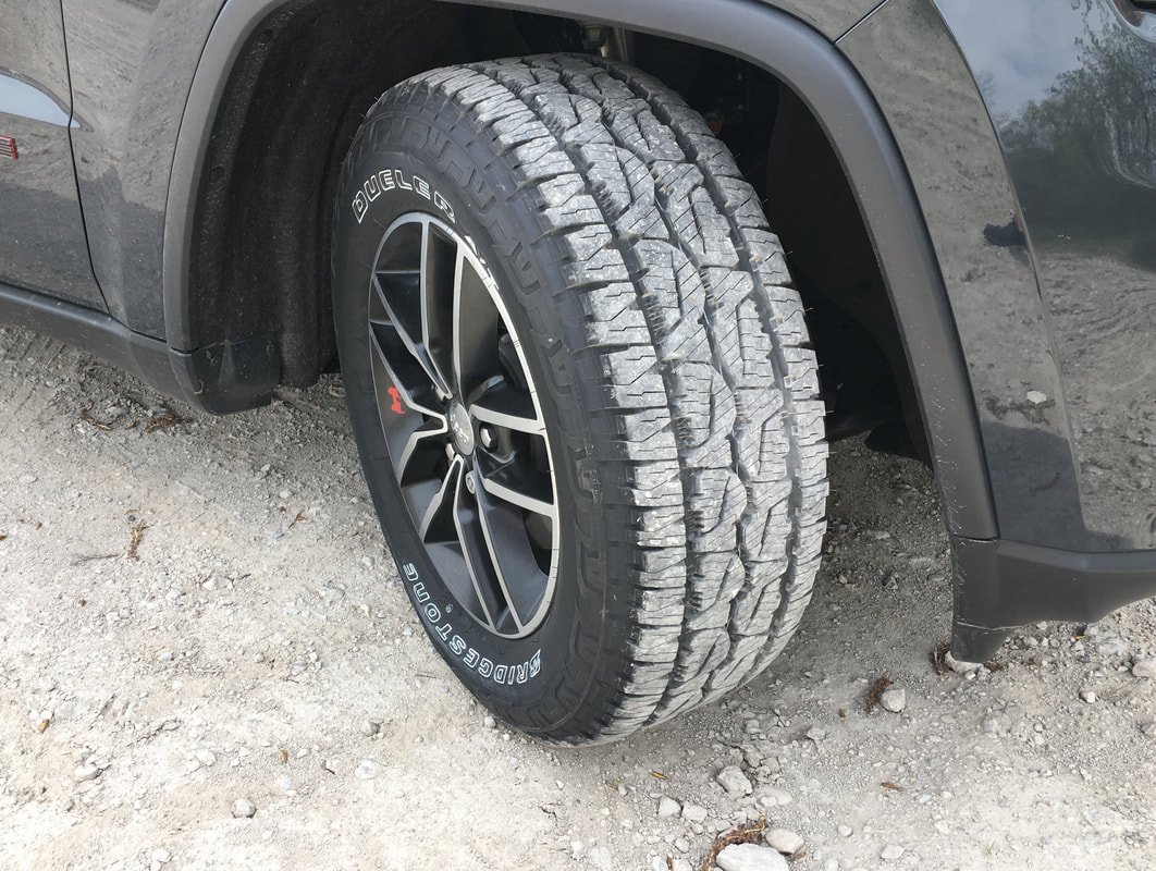 Bridgestone Dueler A/T REVO 3 tread in gravel