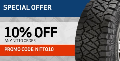 10% off Nitto All-Terrain Tires for September 2018
