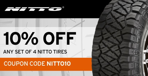 10% off Nitto All-Terrain Tires for August 2018