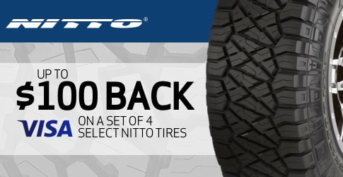 $100 back on Nitto All-Terrain Tires for February 2019