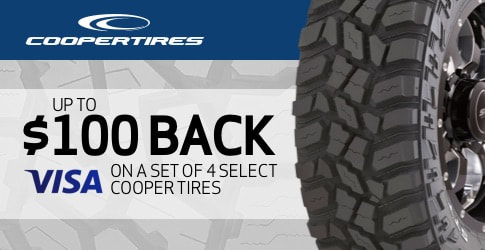 $100 Cooper all-terrain tire rebate for April 2019
