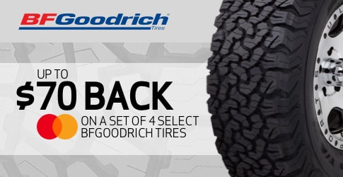 $70 back on the BF Goodrich All-Terrain T/A KO2 for March-April 2019