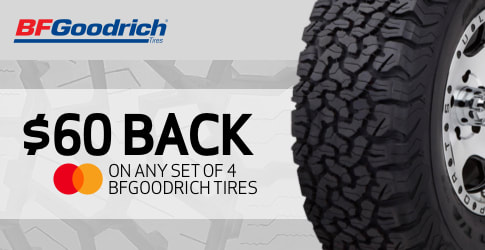 BF Goodrich all-terrain tire rebate - July 2019